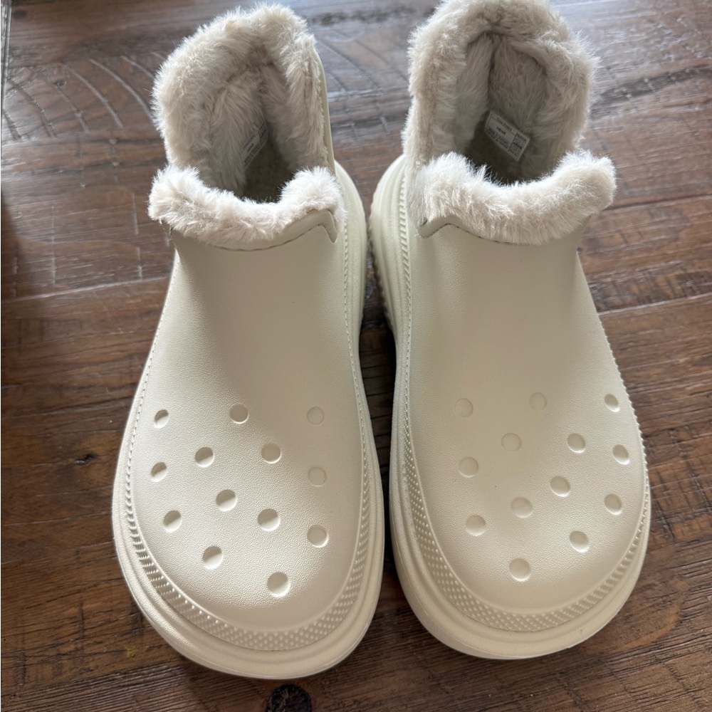 New! Crocs stomp shorty boots unisex size 8 women /6 mens faux fur lined